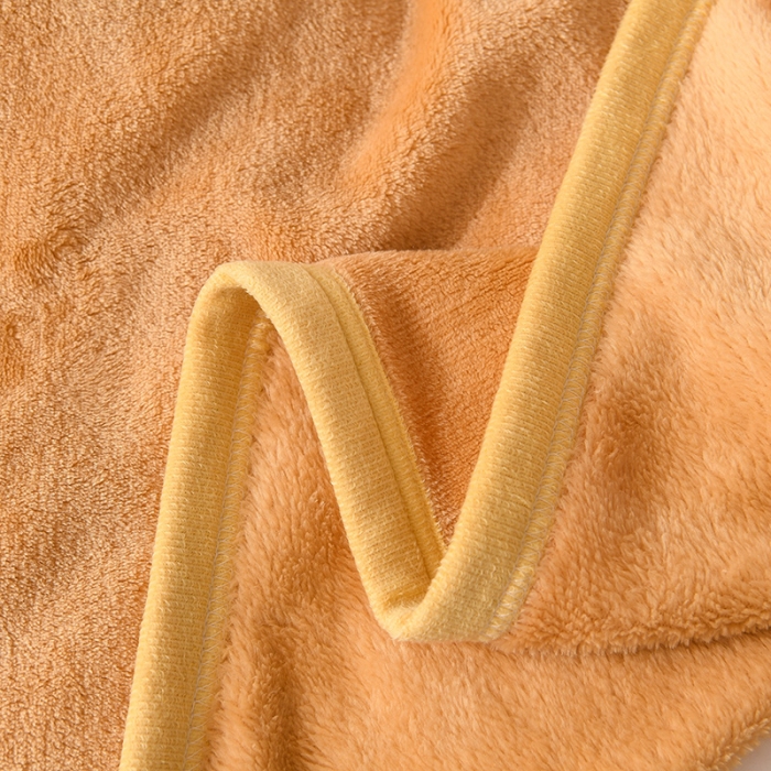 91家纺网 家纺一手货源 找家纺 仟人梦 2024新款纯色法莱绒毛毯多功能毛毯 驼色