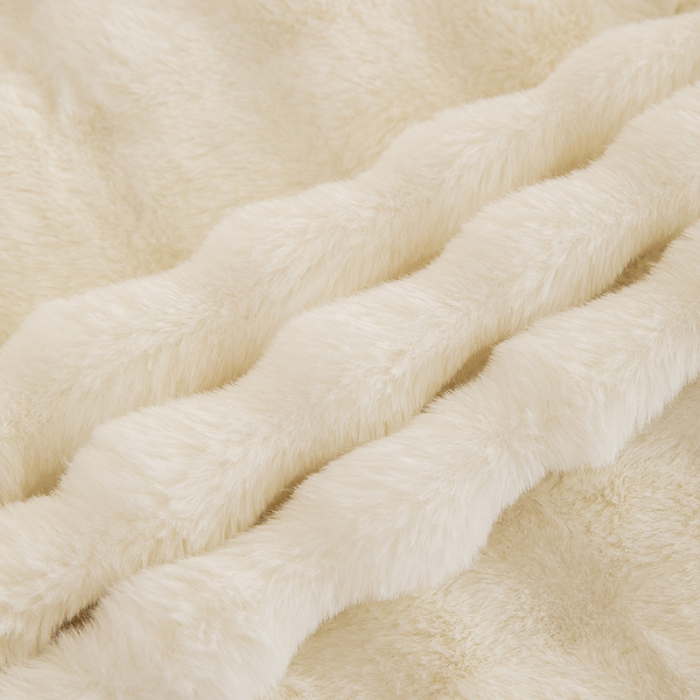 91家纺网 家纺一手货源 找家纺 畅畅家纺 2023新款加厚AB版大泡泡绒皮草兔毛四件套 大泡泡奶白咖