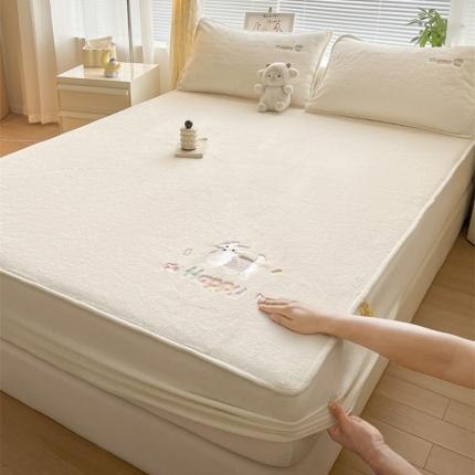 91家纺网 家纺一手货源 找家纺 （总）鑫钰 2023新款高克重A类兔毛绒刺绣床笠