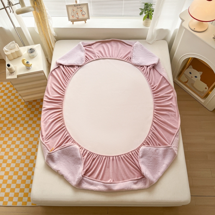 91家纺网 家纺一手货源 找家纺 （总）鑫钰 2023新款高克重A类兔毛绒刺绣床笠