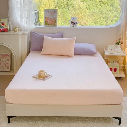 91家纺网 家纺一手货源 找家纺 仟网汇 2023新款牛奶绒单床笠单品 玉色