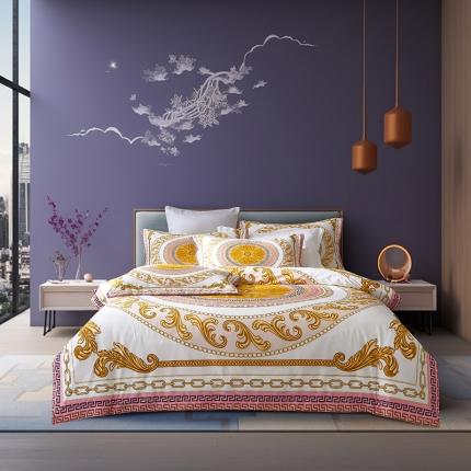 91家纺网 家纺一手货源 找家纺 （总）爵仕家纺 2025新款高端100支臻品奢华长绒棉四件套