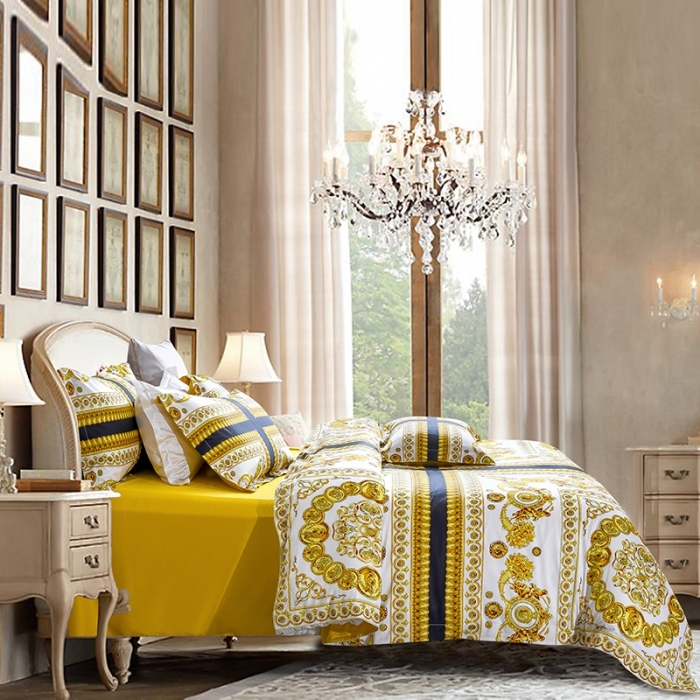 91家纺网 家纺一手货源 找家纺 爵仕家纺 2025新款高端100支臻品奢华长绒棉四件套 sun city