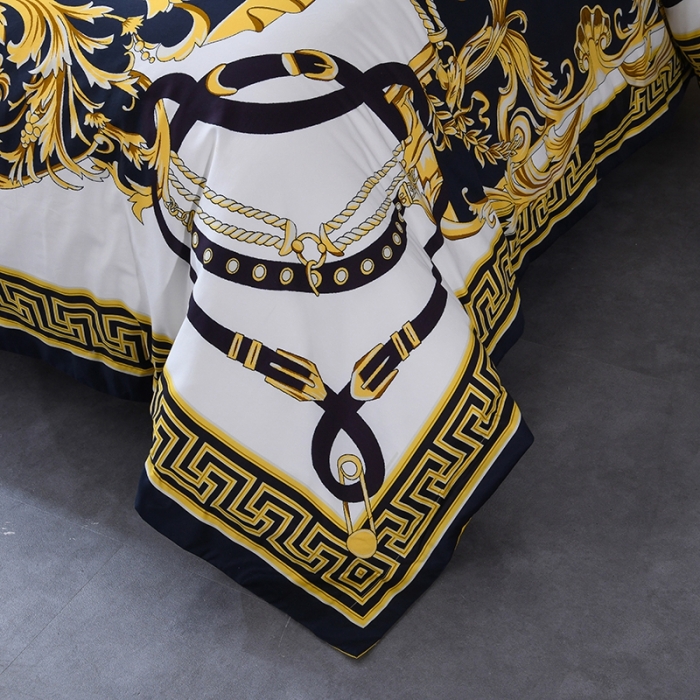 91家纺网 家纺一手货源 找家纺 爵仕家纺 2025新款高端100支臻品奢华长绒棉四件套 金色城邦