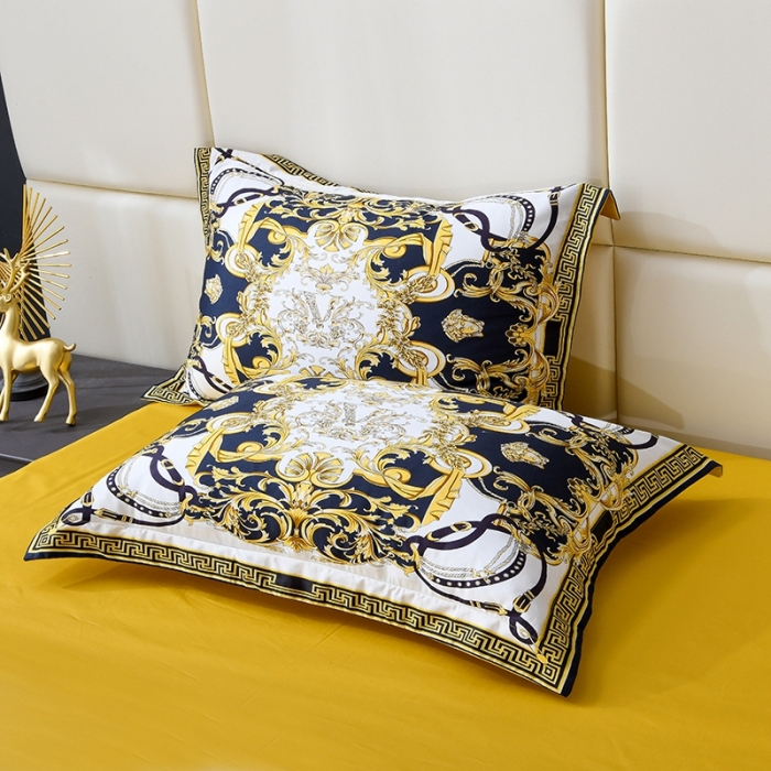 91家纺网 家纺一手货源 找家纺 爵仕家纺 2025新款高端100支臻品奢华长绒棉四件套 金色城邦