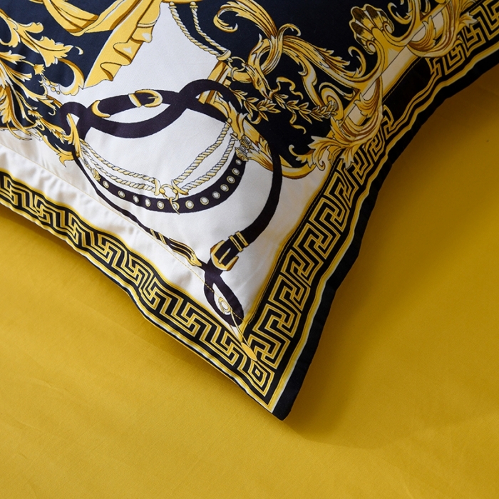 91家纺网 家纺一手货源 找家纺 爵仕家纺 2025新款高端100支臻品奢华长绒棉四件套 金色城邦