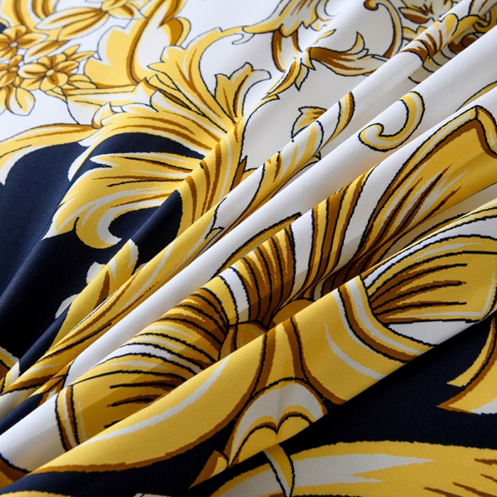 91家纺网 家纺一手货源 找家纺 爵仕家纺 2025新款高端100支臻品奢华长绒棉四件套 金色城邦