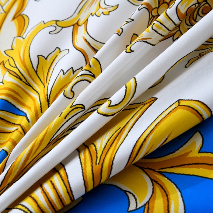 91家纺网 家纺一手货源 找家纺 爵仕家纺 2025新款高端100支臻品奢华长绒棉四件套 蓝调