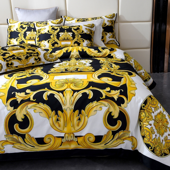 91家纺网 家纺一手货源 找家纺 爵仕家纺 2025新款高端100支臻品奢华长绒棉四件套 丘比特