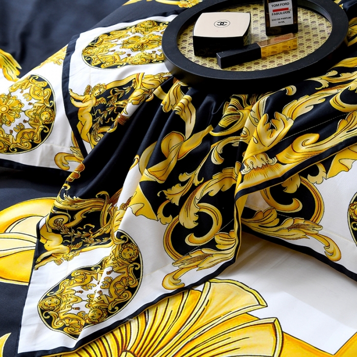 91家纺网 家纺一手货源 找家纺 爵仕家纺 2025新款高端100支臻品奢华长绒棉四件套 丘比特