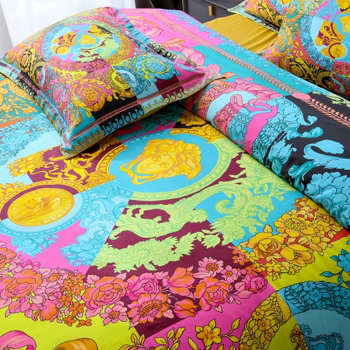 91家纺网 家纺一手货源 找家纺 爵仕家纺 2025新款高端100支臻品奢华长绒棉四件套 盛世王朝彩