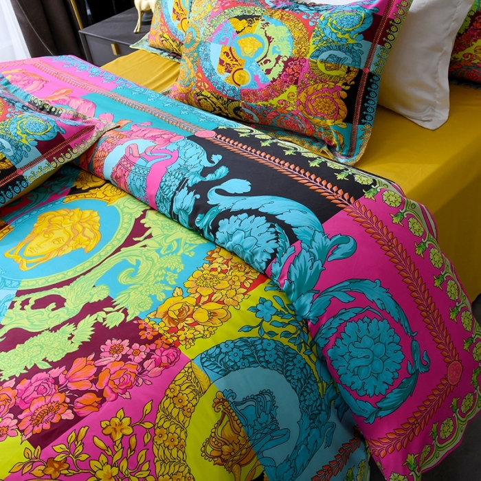 91家纺网 家纺一手货源 找家纺 爵仕家纺 2025新款高端100支臻品奢华长绒棉四件套 盛世王朝彩