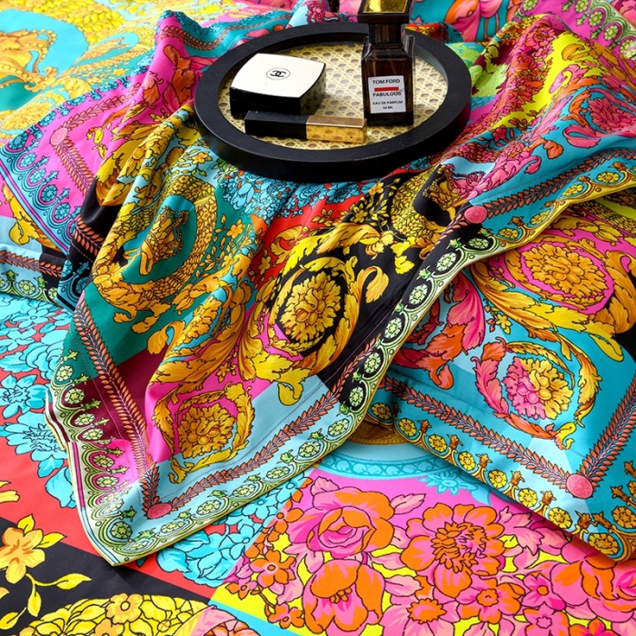 91家纺网 家纺一手货源 找家纺 爵仕家纺 2025新款高端100支臻品奢华长绒棉四件套 盛世王朝彩