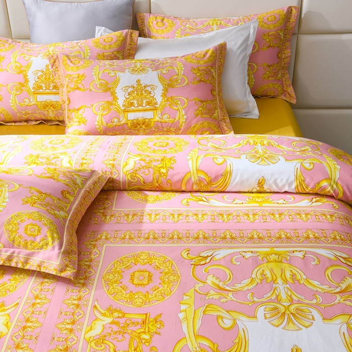 91家纺网 家纺一手货源 找家纺 爵仕家纺 2025新款高端100支臻品奢华长绒棉四件套 天使之城