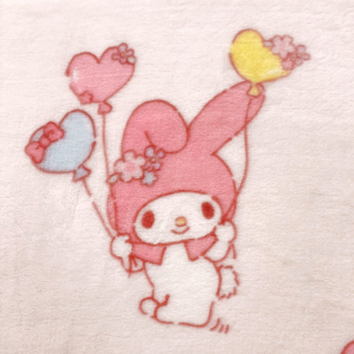 91家纺网 家纺一手货源 找家纺 海岛哥哥 2023新款双面牛奶绒盖毯正版三丽鸥授权系列毛毯 甜心美乐蒂