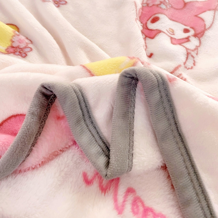 91家纺网 家纺一手货源 找家纺 海岛哥哥 2023新款双面牛奶绒盖毯正版三丽鸥授权系列毛毯 甜心美乐蒂