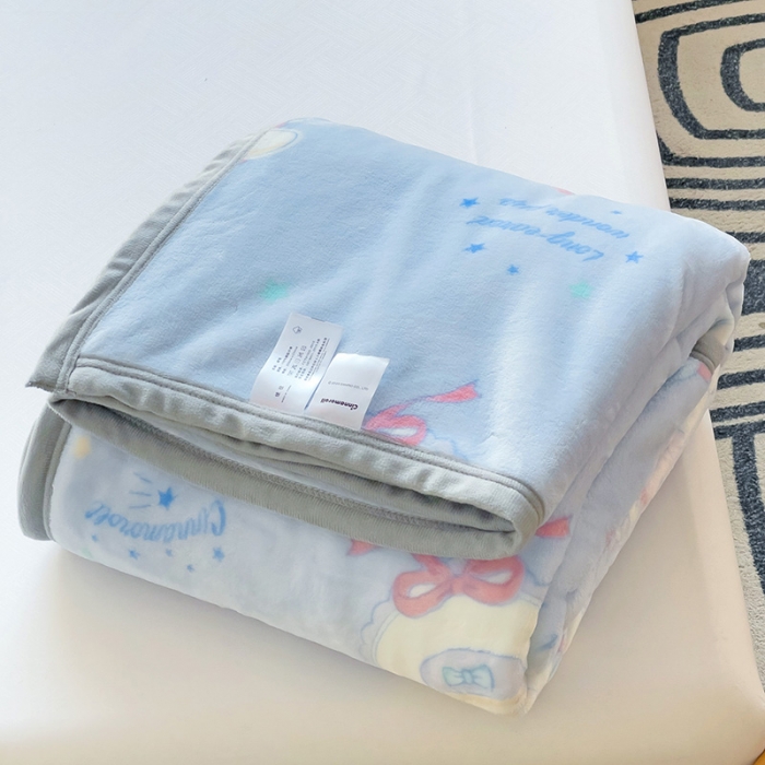 91家纺网 家纺一手货源 找家纺 海岛哥哥 2023新款双面牛奶绒盖毯正版三丽鸥授权系列毛毯 玉桂狗