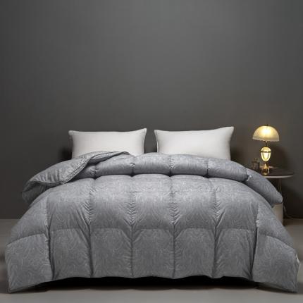 91家纺网 家纺一手货源 找家纺 御眠纺 高端轻奢95大朵白鹅绒加厚全静音高精密超柔软鹅绒被佩里高级灰