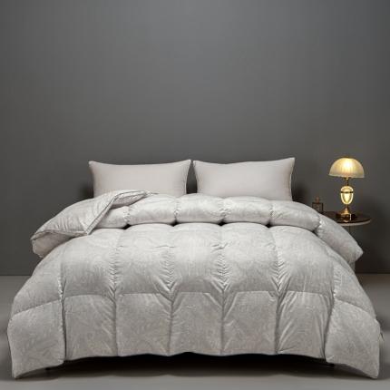 91家纺网 家纺一手货源 找家纺 御眠纺 高端轻奢95大朵白鹅绒加厚全静音高精密超柔软鹅绒被佩里珍珠白