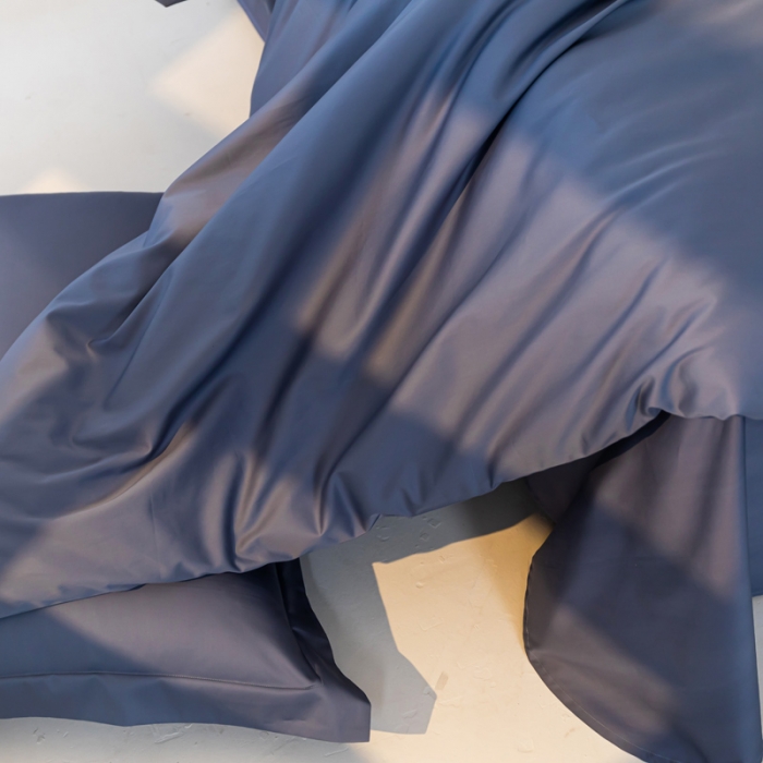 91家纺网 家纺一手货源 找家纺 轩和 2024新款70支埃及匹马棉纯色四件套床笠床单款5个尺寸不断货 珐琅蓝