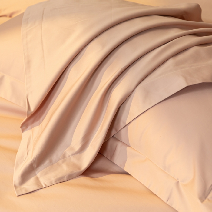 91家纺网 家纺一手货源 找家纺 轩和 2024新款70支埃及匹马棉纯色四件套床笠床单款5个尺寸不断货 画眉粉