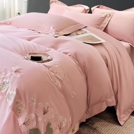 91家纺网 家纺一手货源 找家纺 （总）宅家居 2024轻奢小香风双面纯棉长绒棉四件套-梦百合