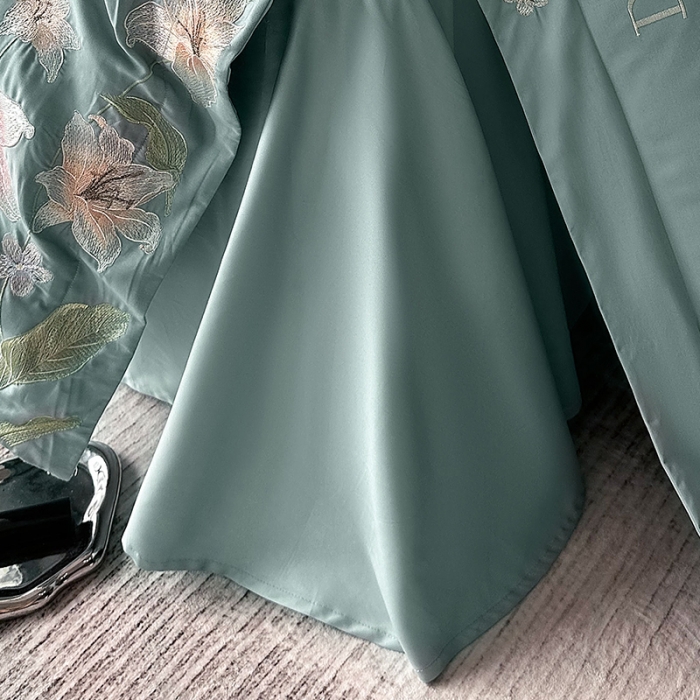 91家纺网 家纺一手货源 找家纺 （总）宅家居 2024轻奢小香风双面纯棉长绒棉四件套-梦百合