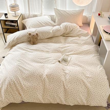 91家纺网 家纺一手货源 找家纺 昔可 2023新款全棉小清新兔子四件套 迷你紫樱桃