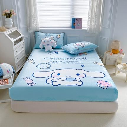 蘭菲家纺 2023新款宝宝绒卡通印花床笠 吃货
