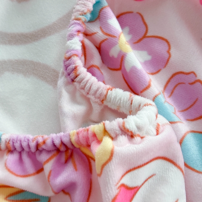 91家纺网 家纺一手货源 找家纺 蘭菲家纺 2023新款宝宝绒卡通印花床笠 闺蜜