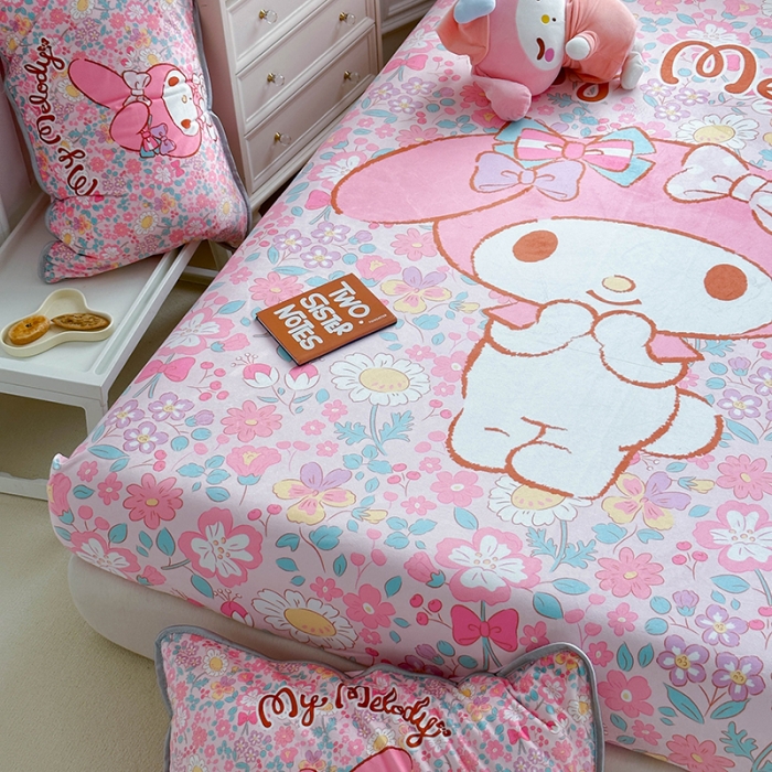 91家纺网 家纺一手货源 找家纺 蘭菲家纺 2023新款宝宝绒卡通印花床笠 闺蜜