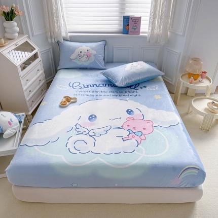 蘭菲家纺 2023新款宝宝绒卡通印花床笠 棉花糖