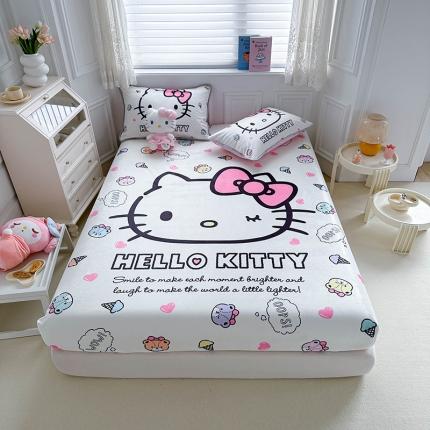 蘭菲家纺 2023新款宝宝绒卡通印花床笠 甜品站