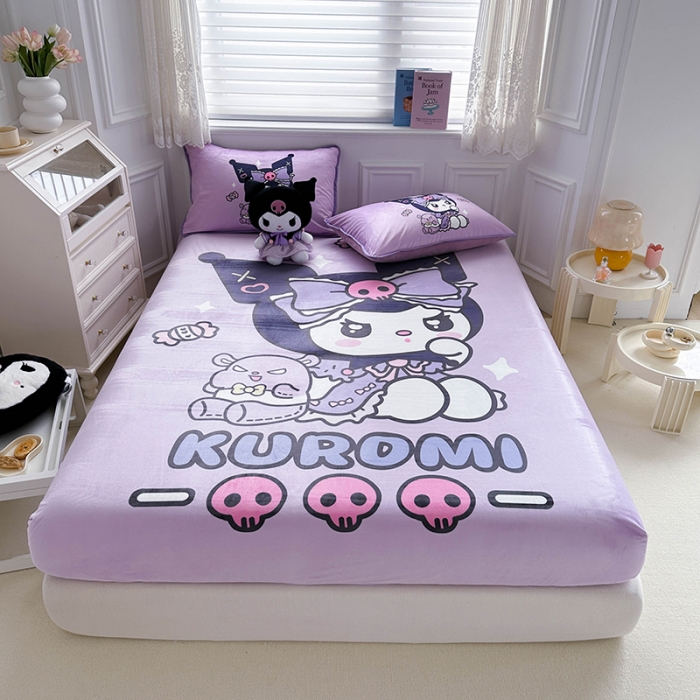 91家纺网 家纺一手货源 找家纺 蘭菲家纺 2023新款宝宝绒卡通印花床笠 小库日记