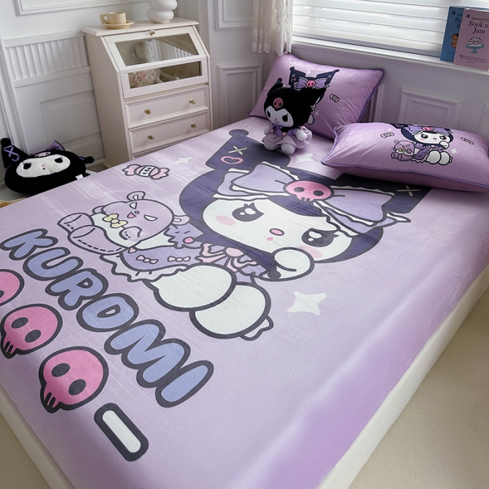 91家纺网 家纺一手货源 找家纺 蘭菲家纺 2023新款宝宝绒卡通印花床笠 小库日记