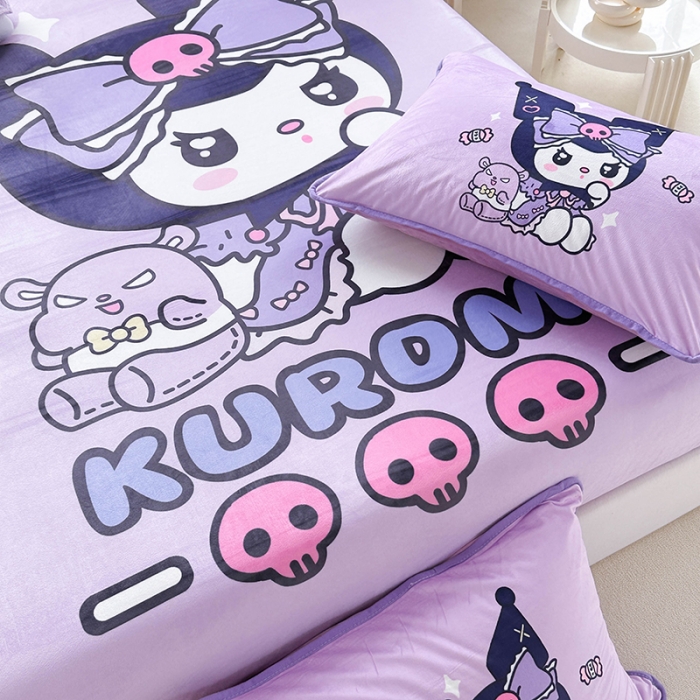 91家纺网 家纺一手货源 找家纺 蘭菲家纺 2023新款宝宝绒卡通印花床笠 小库日记