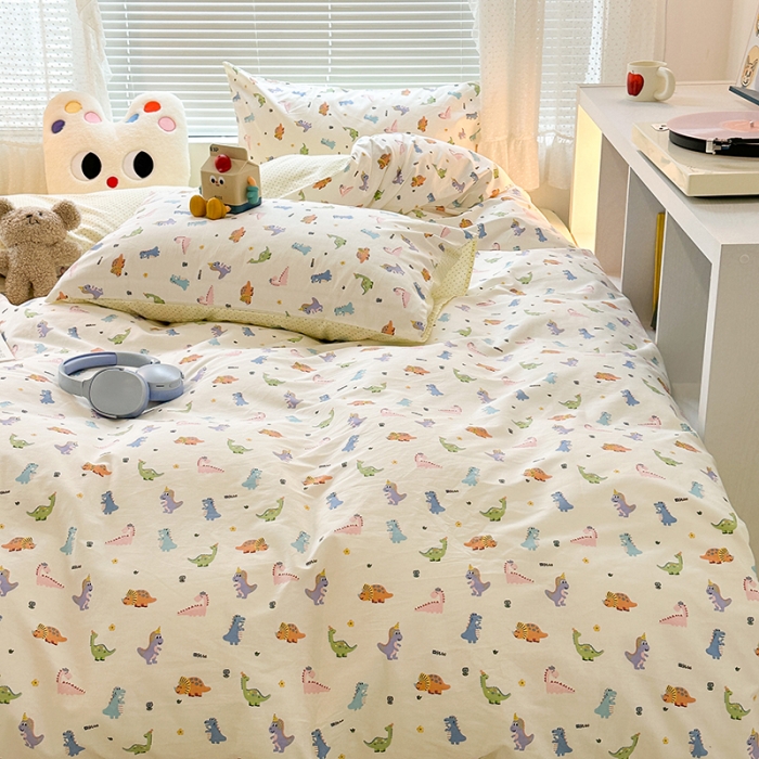 91家纺网 家纺一手货源 找家纺 （总）昔可 2023新款全棉小卡通爱心四件套