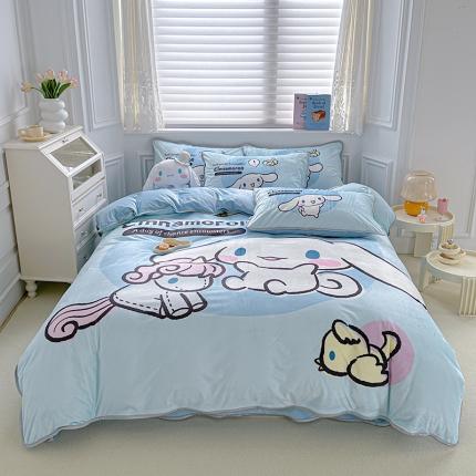 蘭菲家纺 2023新款宝宝绒卡通印花四件套及单品 布丁