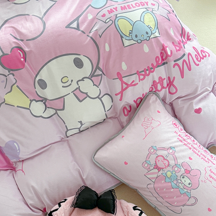 91家纺网 家纺一手货源 找家纺 蘭菲家纺 2023新款宝宝绒卡通印花四件套及单品 花园宝宝