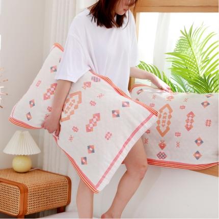 91家纺网 家纺一手货源 找家纺 （总）朴尔家纺 2023新款波西米亚风优棉三层纱布枕巾