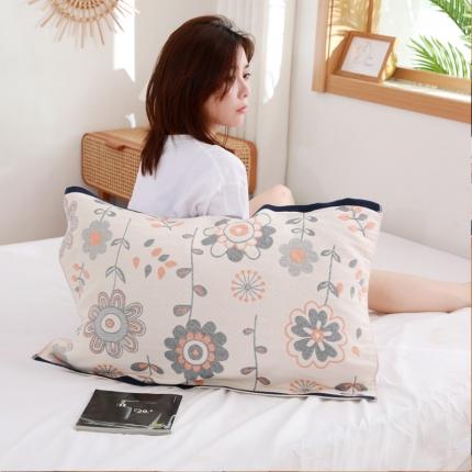 91家纺网 家纺一手货源 找家纺 （总）朴尔家纺 2023新款波西米亚风优棉三层纱布枕巾