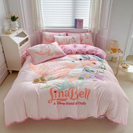 蘭菲家纺 2023新款宝宝绒卡通印花四件套及单品 琳娜贝尔