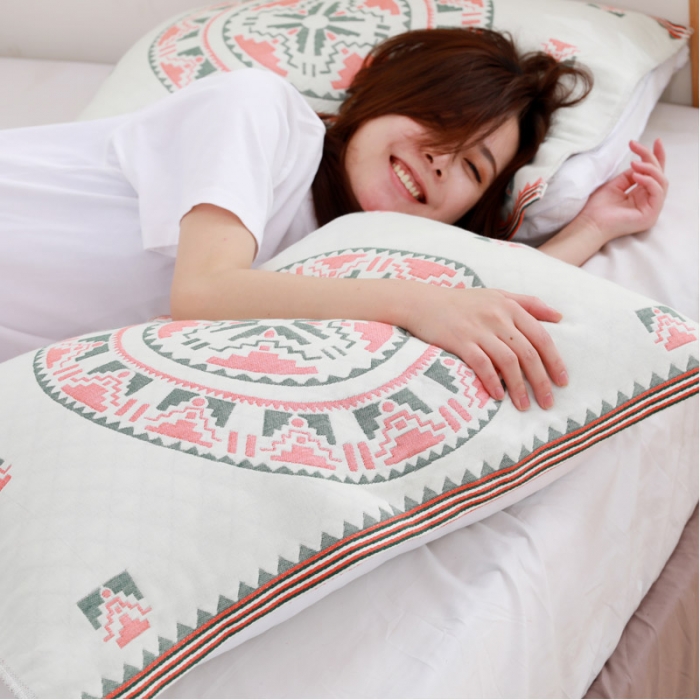 91家纺网 家纺一手货源 找家纺 （总）朴尔家纺 2023新款波西米亚风优棉三层纱布枕巾