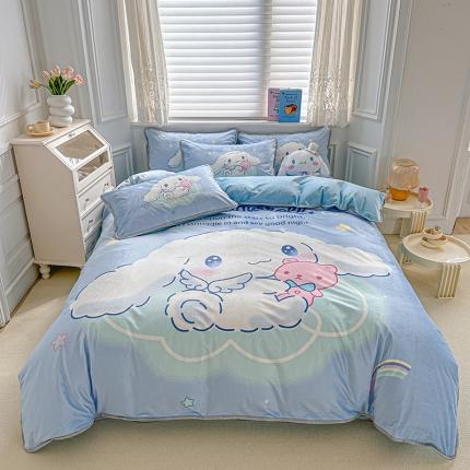 蘭菲家纺 2023新款宝宝绒卡通印花四件套及单品 棉花糖