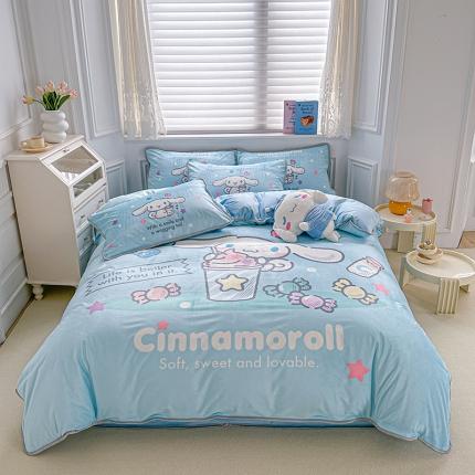 蘭菲家纺 2023新款宝宝绒卡通印花四件套及单品 奶茶来了