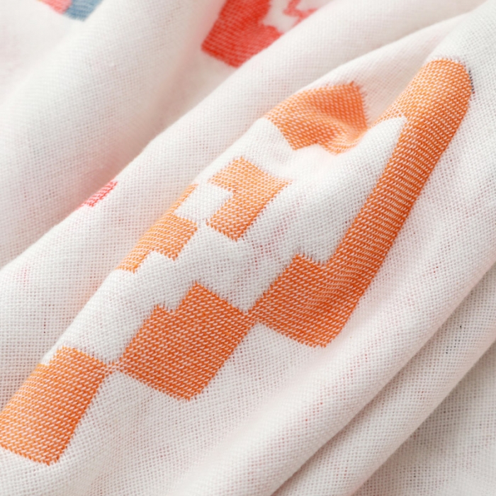 91家纺网 家纺一手货源 找家纺 朴尔家纺 2023新款波西米亚风优棉三层纱布枕巾 爱丁堡红