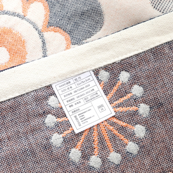 91家纺网 家纺一手货源 找家纺 朴尔家纺 2023新款波西米亚风优棉三层纱布枕巾 花中漫舞