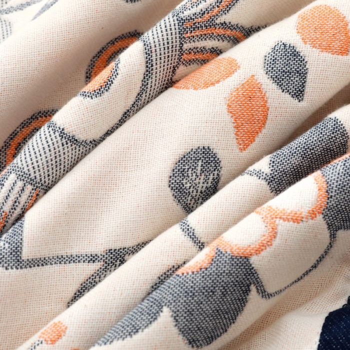 91家纺网 家纺一手货源 找家纺 朴尔家纺 2023新款波西米亚风优棉三层纱布枕巾 花中漫舞