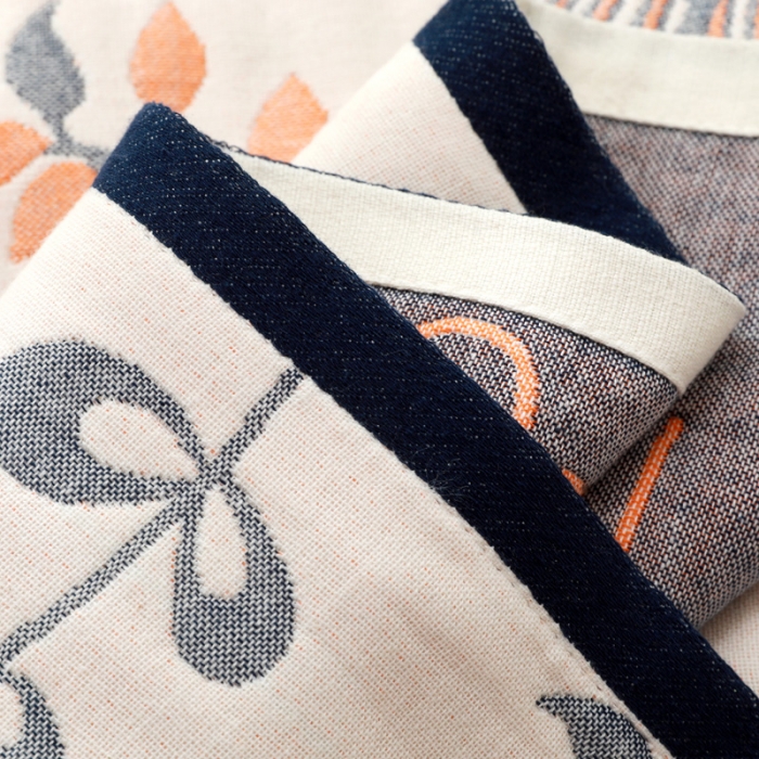 91家纺网 家纺一手货源 找家纺 朴尔家纺 2023新款波西米亚风优棉三层纱布枕巾 花中漫舞