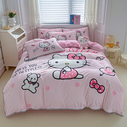 蘭菲家纺 2023新款宝宝绒卡通印花四件套及单品 甜心KT